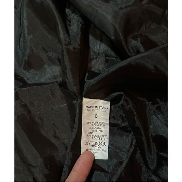 Boohoo black long line open front blazer sz 4 - Picture 7 of 7